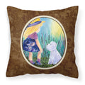 Carolines Treasures SS8351PW1414 Little Girl with Westie Decorative Canvas Fabric Pillow, Large, Multicolor
