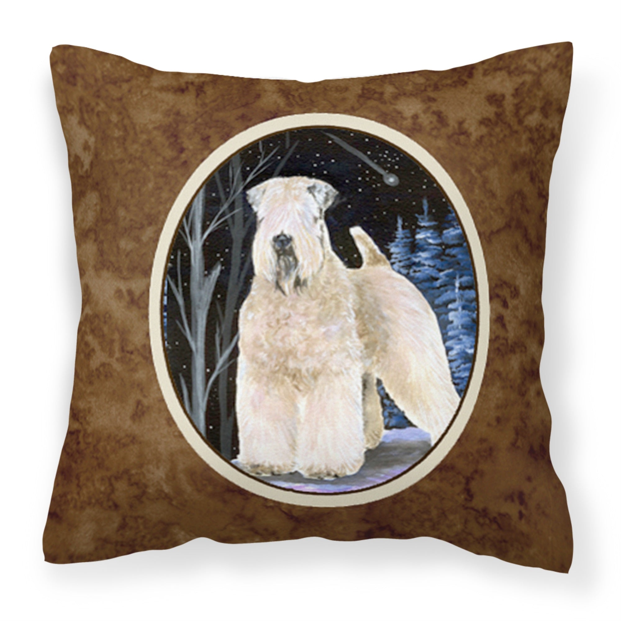 Carolines Treasures SS8364PW1414 Starry Night Wheaten Terrier Soft Coated Pillow, Large, Multicolor