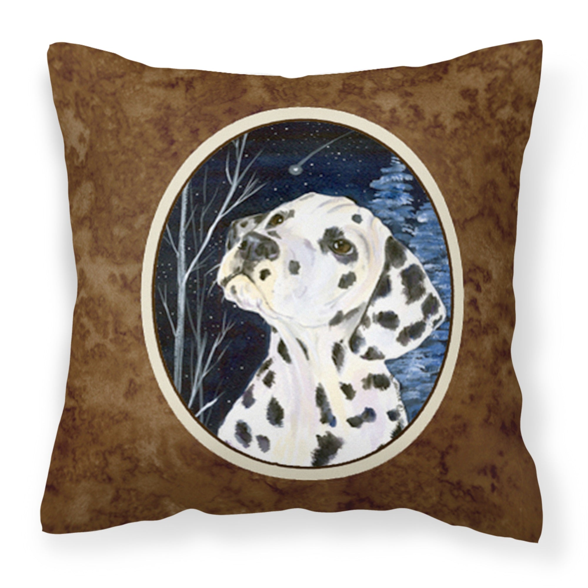 Carolines Treasures SS8370PW1414 Starry Night Dalmatian Decorative Canvas Fabric Pillow, Large, Multicolor