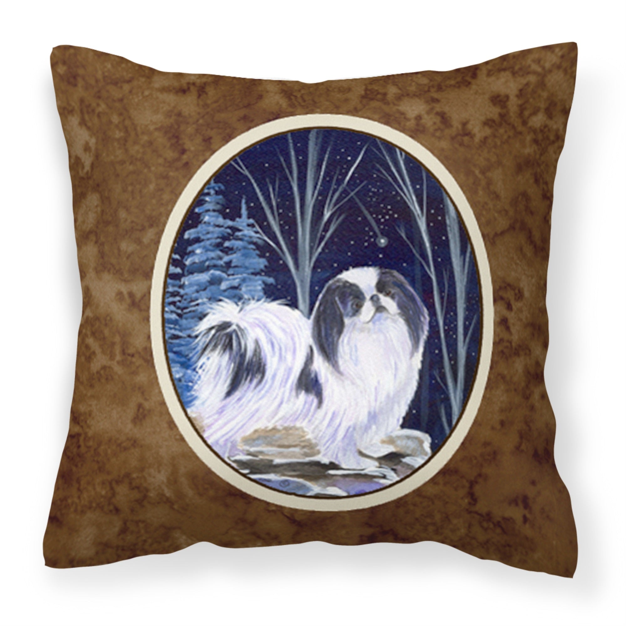 Carolines Treasures SS8374PW1414 Starry Night Japanese Chin Fabric Pillow, Large, Multicolor