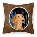Carolines Treasures SS8379PW1414 Starry Night Dachshund Decorative Canvas Fabric Pillow, Large, Multicolor