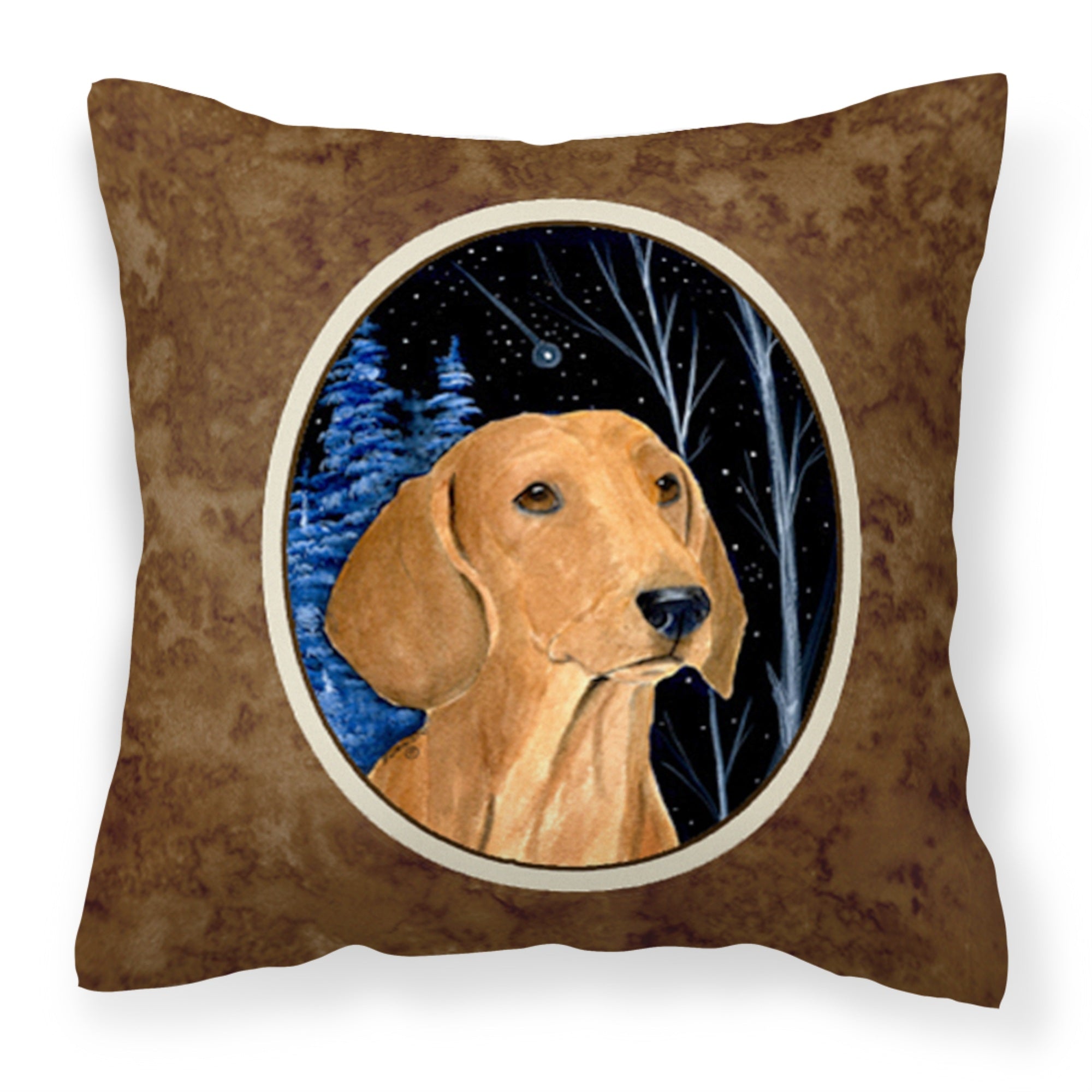 Carolines Treasures SS8379PW1414 Starry Night Dachshund Decorative Canvas Fabric Pillow, Large, Multicolor