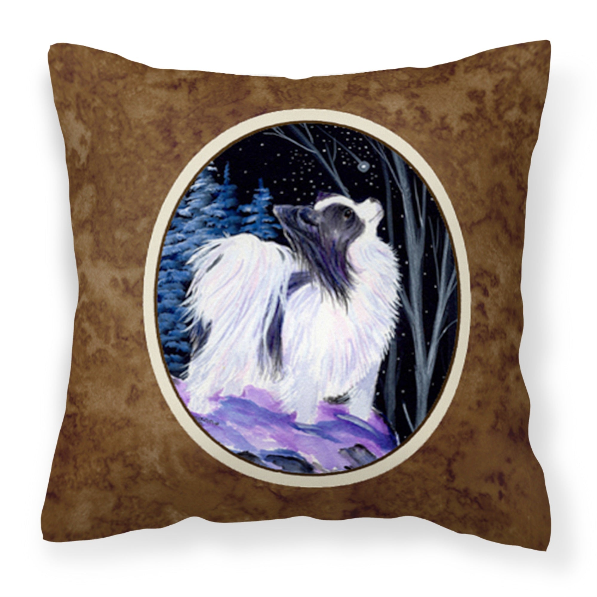 Carolines Treasures SS8383PW1414 Starry Night Papillon Decorative Canvas Fabric Pillow, Large, Multicolor