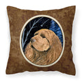 Carolines Treasures SS8391PW1414 Starry Night Sussex Spaniel Fabric Pillow, Large, Multicolor