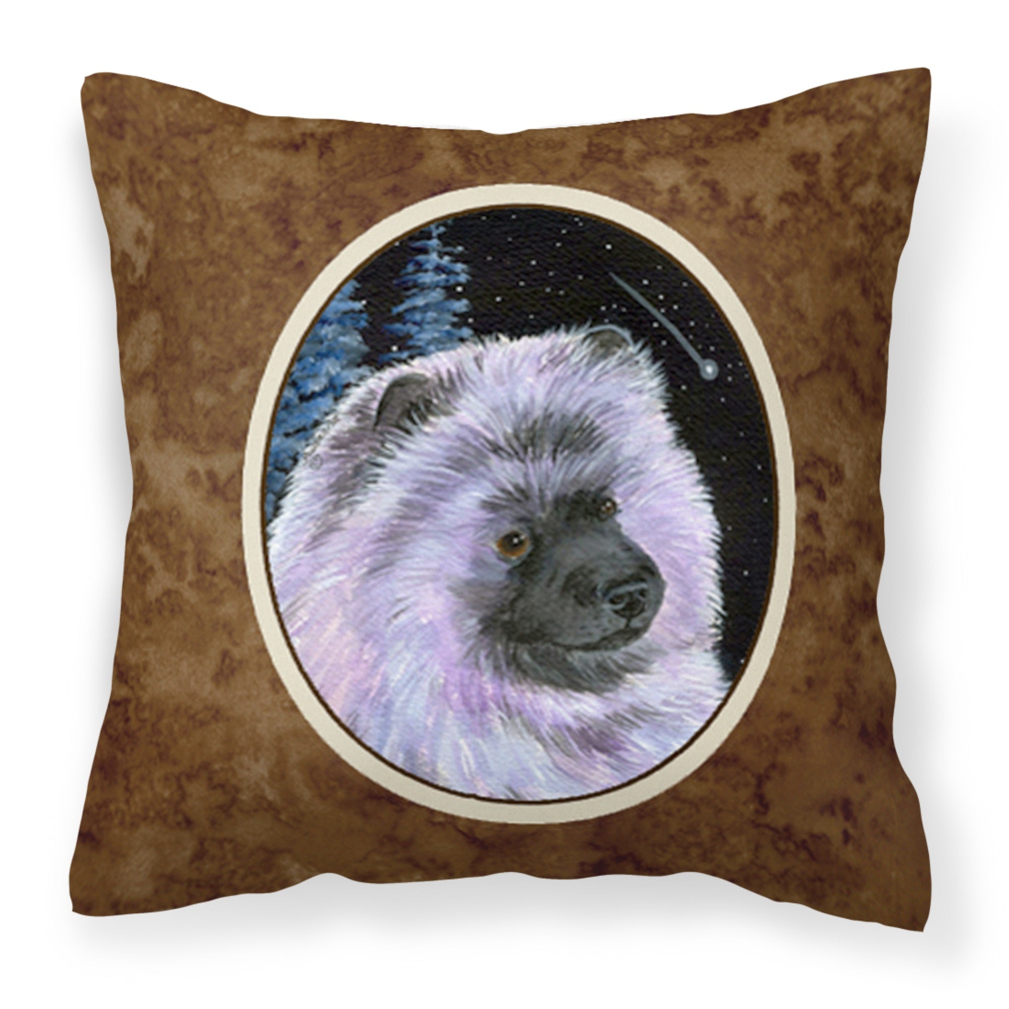 Carolines Treasures SS8412PW1414 Starry Night Keeshond Decorative Canvas Fabric Pillow, Large, Multicolor