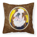 Carolines Treasures SS8415PW1414 English Bulldog Decorative Canvas Fabric Pillow, Large, Multicolor