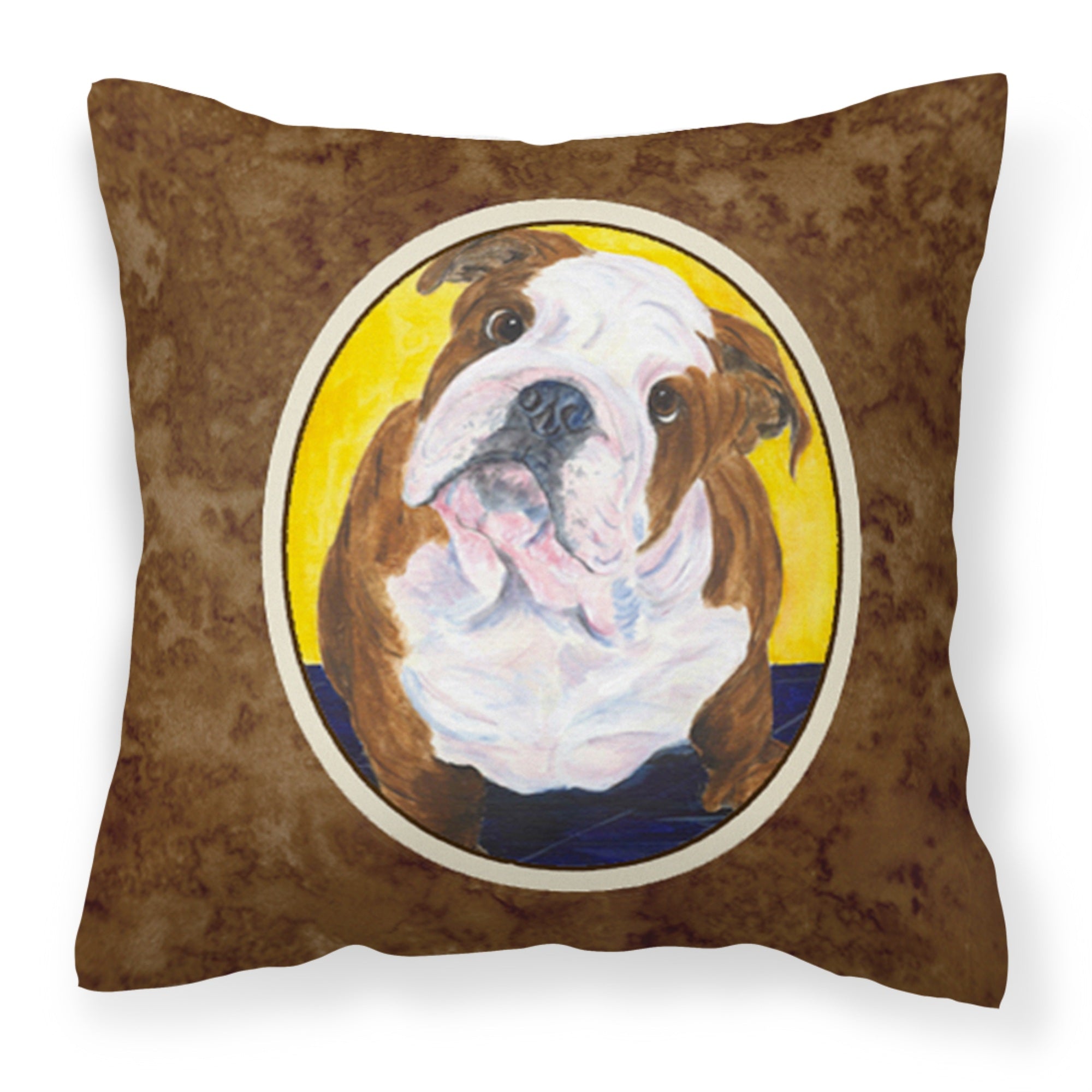 Carolines Treasures SS8415PW1414 English Bulldog Decorative Canvas Fabric Pillow, Large, Multicolor
