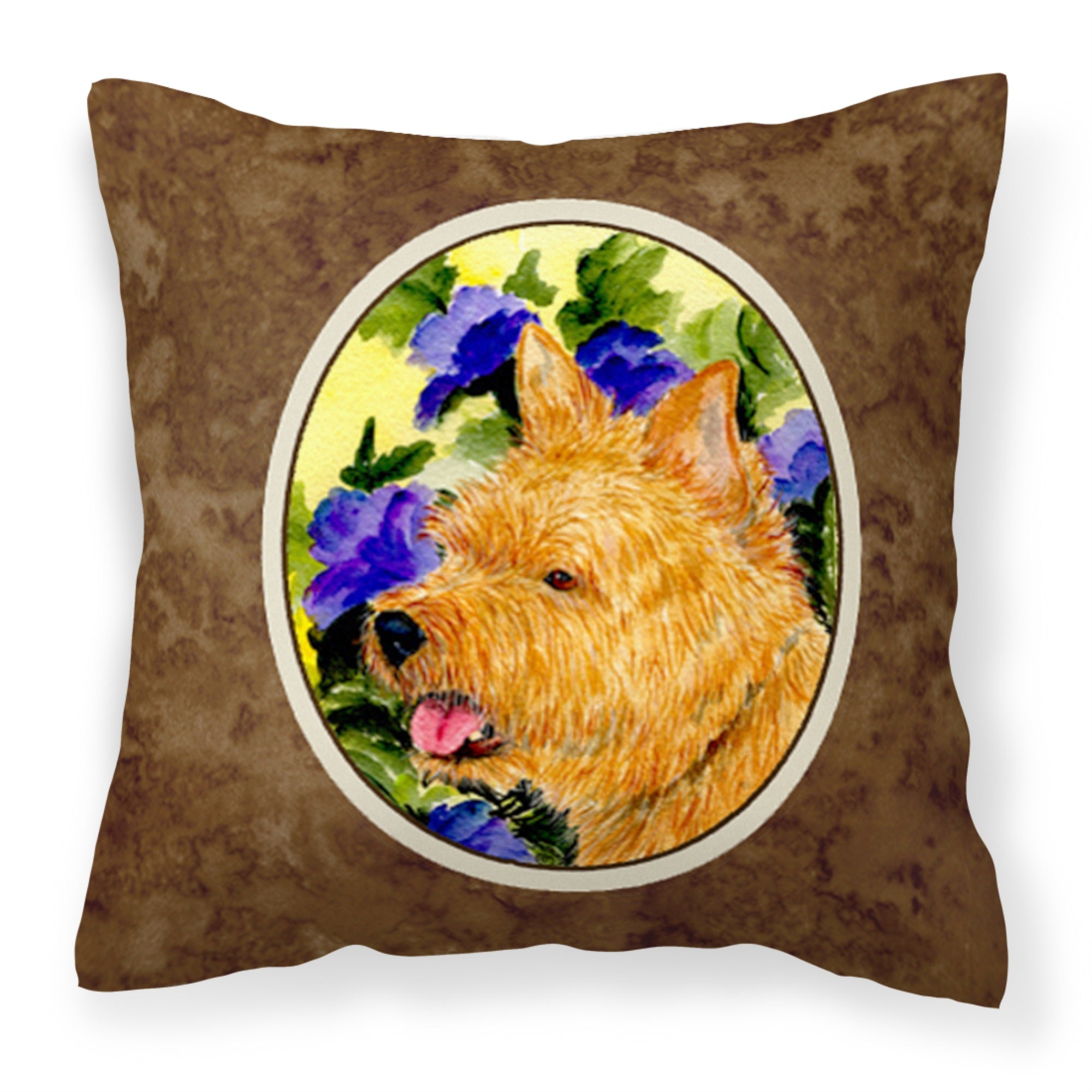 Carolines Treasures SS8421PW1414 Norwich Terrier Decorative Canvas Fabric Pillow, Large, Multicolor