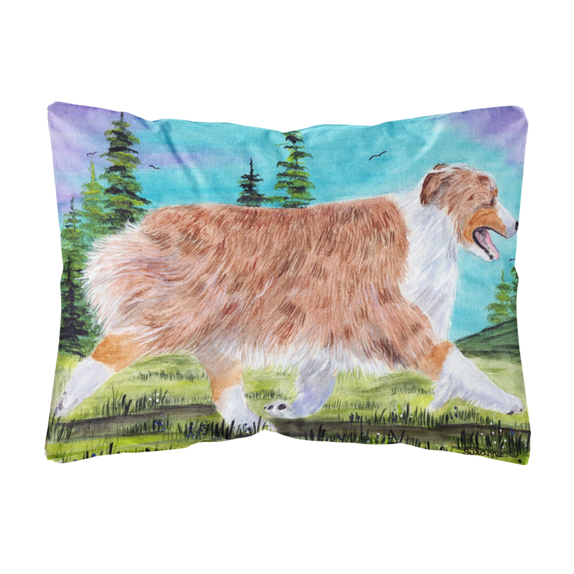 Carolines Treasures SS8423PW1216 Australian Shepherd Decorative Canvas Fabric Pillow, Large, Multicolor