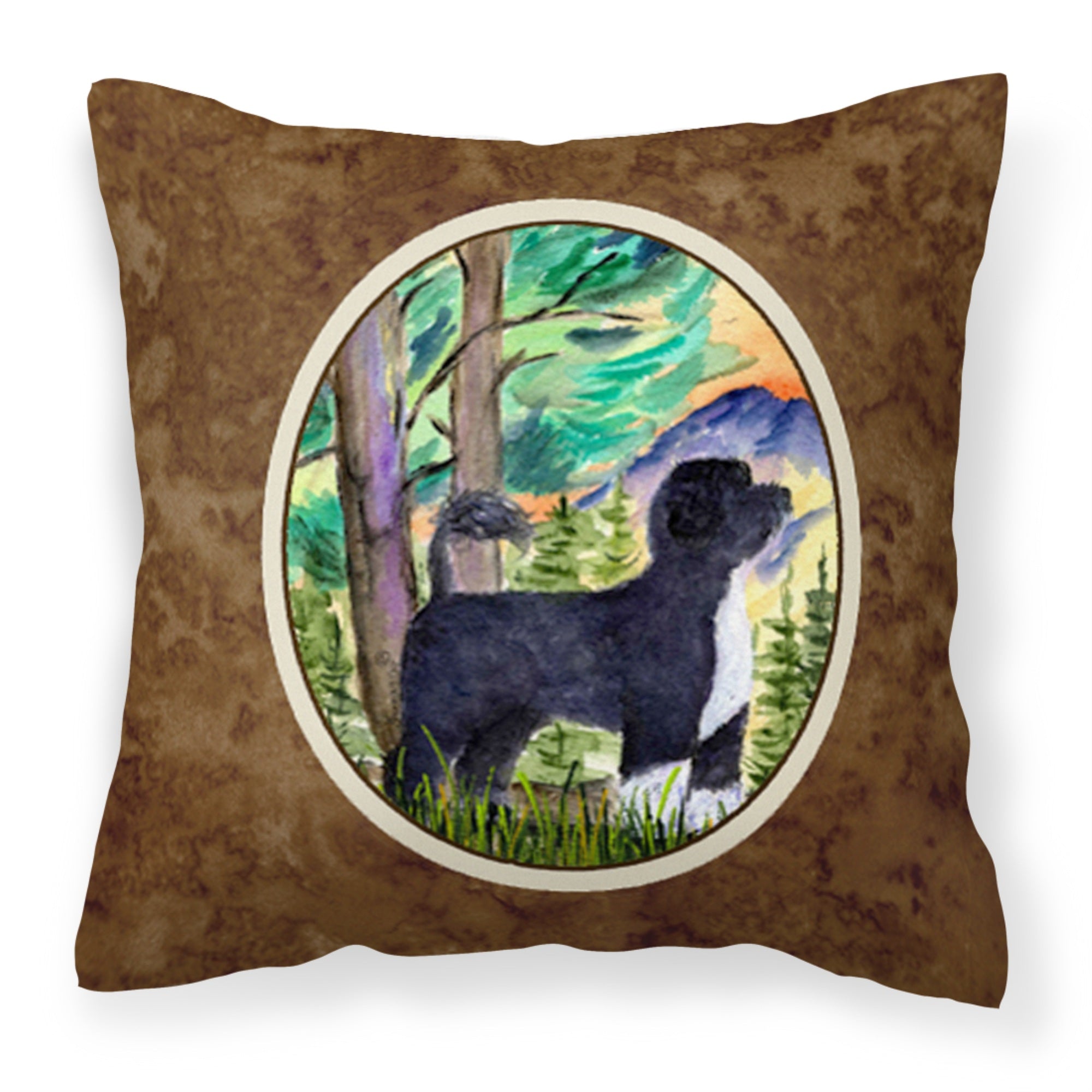 Carolines Treasures SS8429PW1414 Portuguese Water Dog Decorative Canvas Fabric Pillow, Large, Multicolor