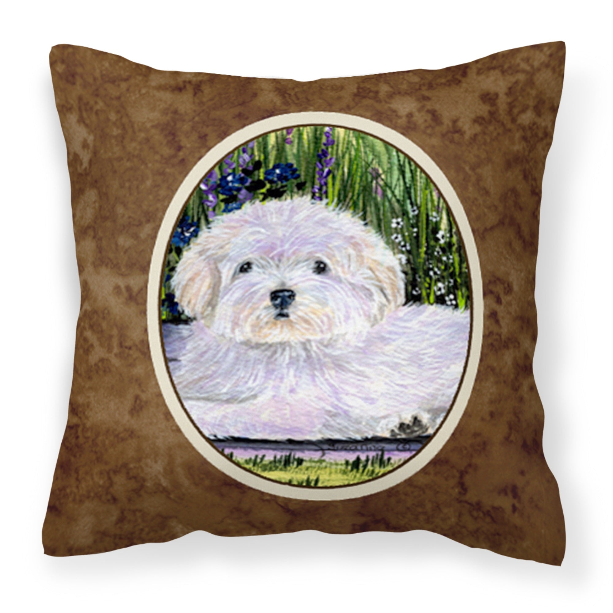 Carolines Treasures SS8430PW1414 Cotton de Tulear Decorative Canvas Fabric Pillow, Large, Multicolor