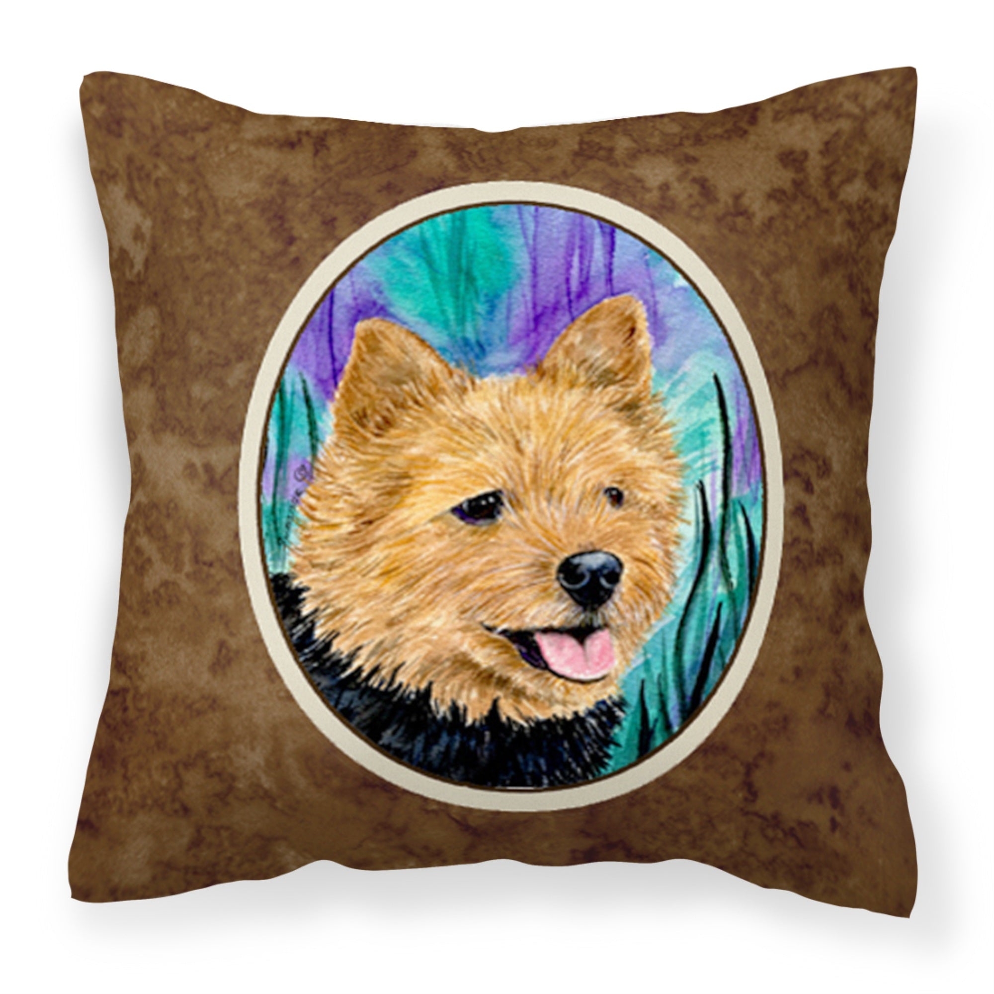 Carolines Treasures SS8431PW1414 Norwich Terrier Decorative Canvas Fabric Pillow, Large, Multicolor