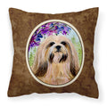 Carolines Treasures SS8436PW1414 Lhasa Apso Decorative Canvas Fabric Pillow, Large, Multicolor