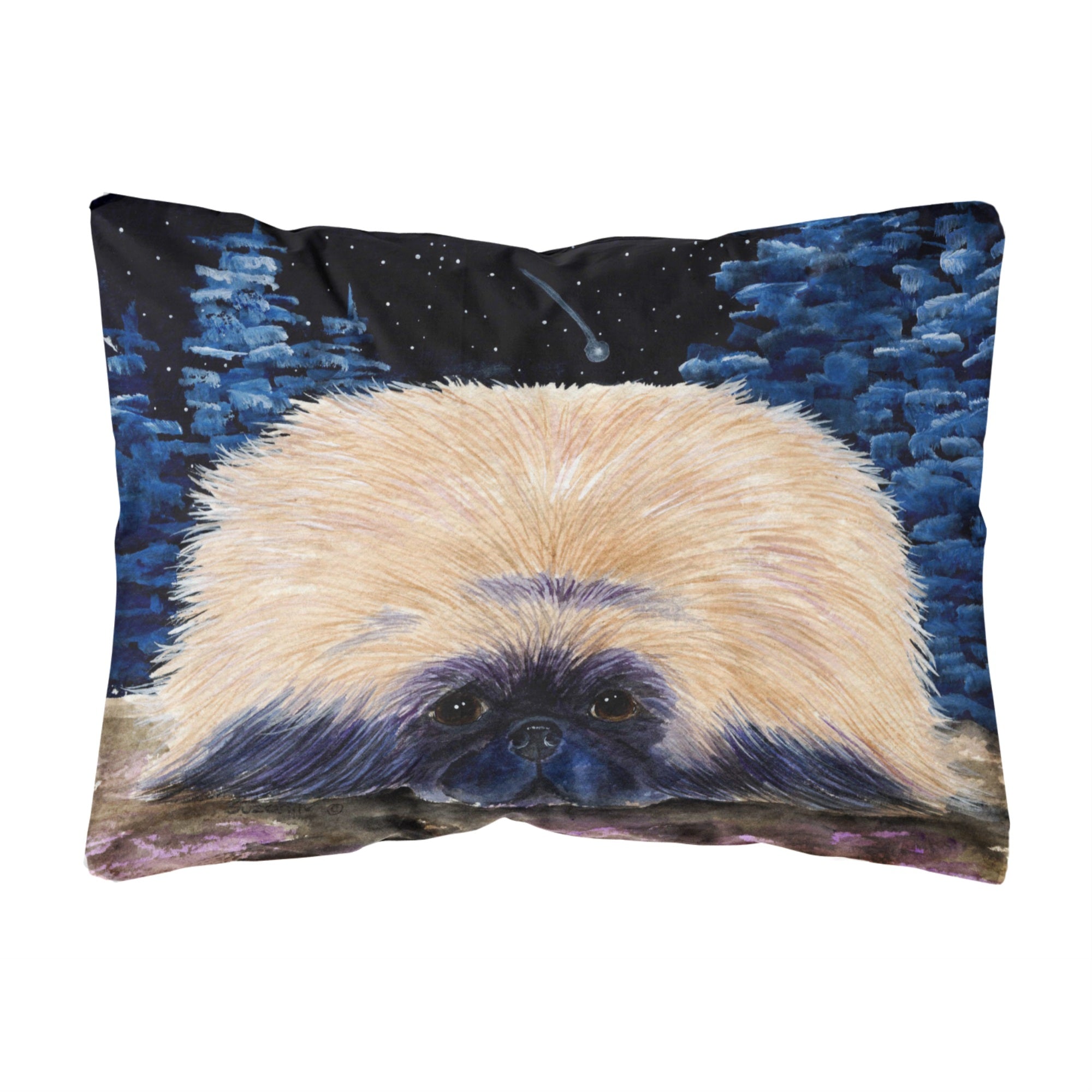 Carolines Treasures SS8439PW1216 Starry Night Pekingese Decorative Canvas Fabric Pillow, Large, Multicolor