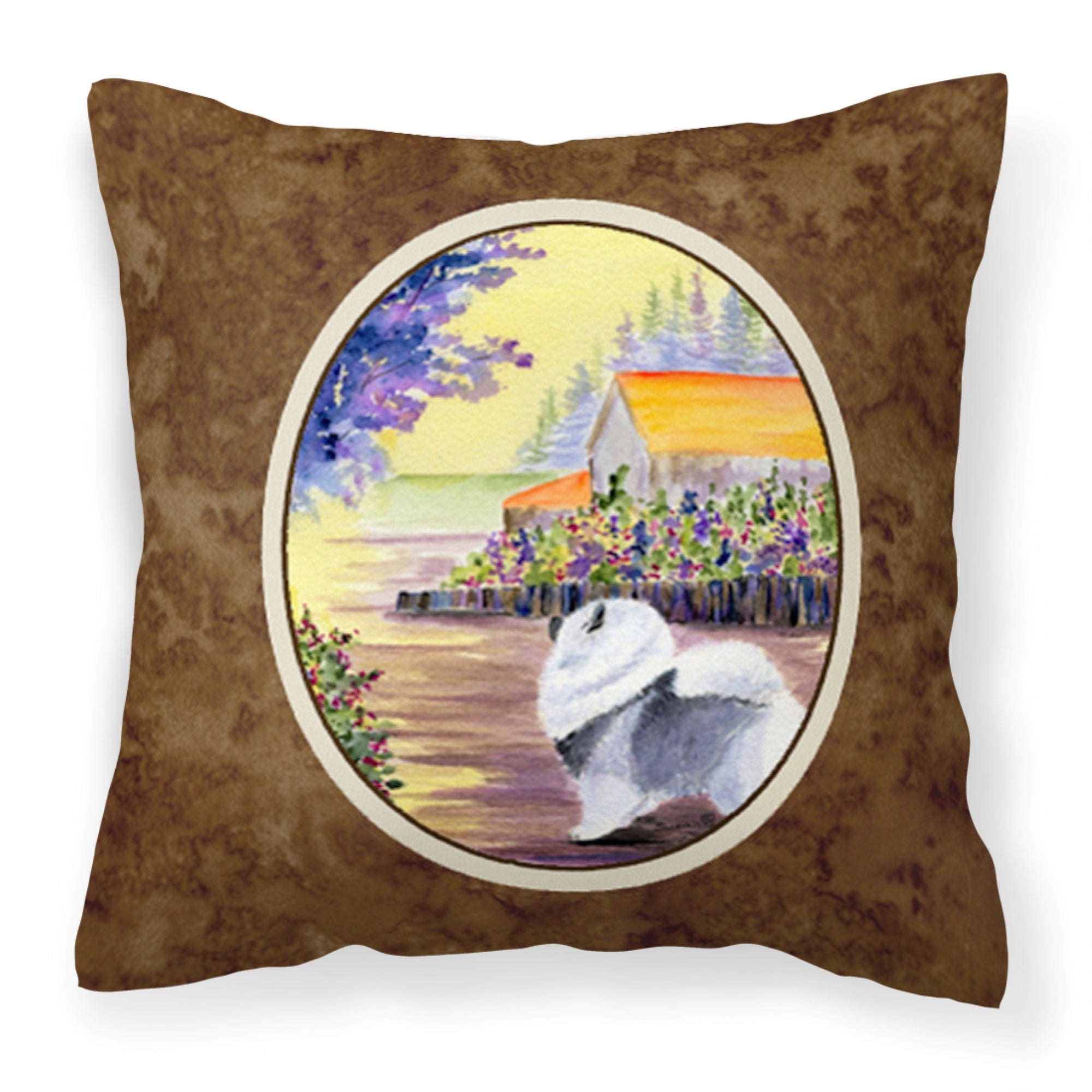Carolines Treasures SS8452PW1414 Keeshond Decorative Canvas Fabric Pillow, Large, Multicolor