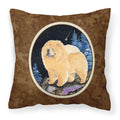 Carolines Treasures SS8454PW1414 Starry Night Chow Chow Decorative Canvas Fabric Pillow, Large, Multicolor
