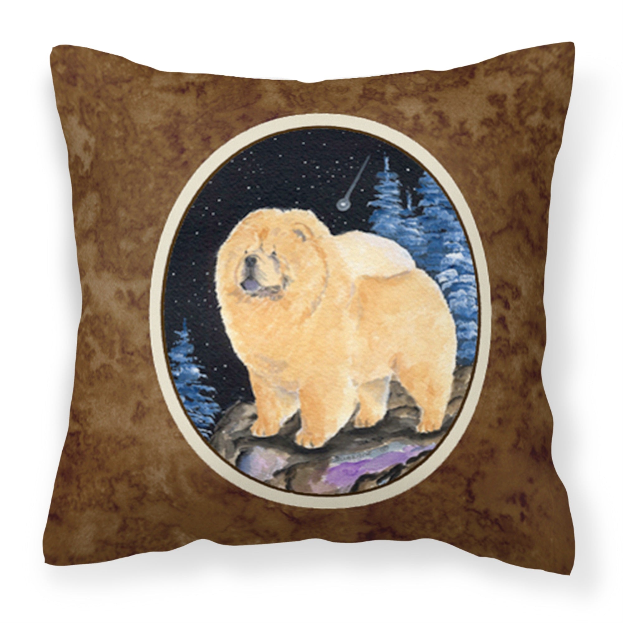 Carolines Treasures SS8454PW1414 Starry Night Chow Chow Decorative Canvas Fabric Pillow, Large, Multicolor
