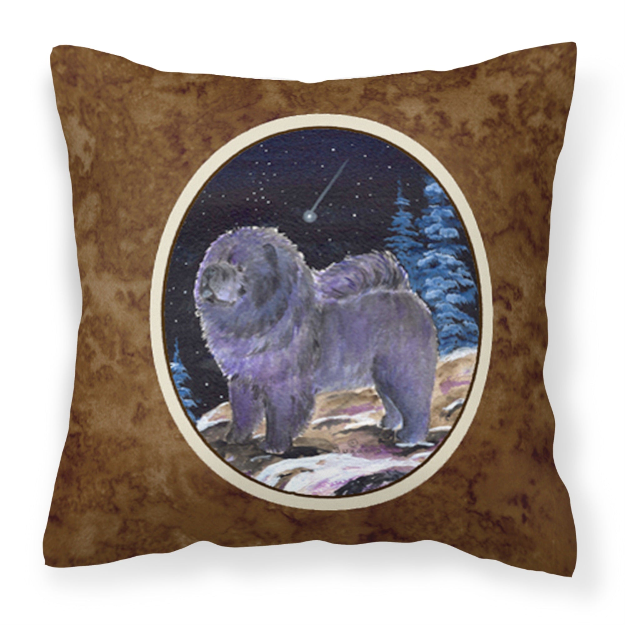 Carolines Treasures SS8456PW1414 Starry Night Chow Chow Decorative Canvas Fabric Pillow, Large, Multicolor
