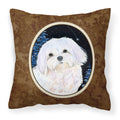 Carolines Treasures SS8460PW1414 Starry Night Maltese Decorative Canvas Fabric Pillow, Large, Multicolor
