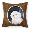 Carolines Treasures SS8461PW1414 Starry Night Maltese Decorative Canvas Fabric Pillow, Large, Multicolor