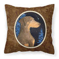 Carolines Treasures SS8462PW1414 Starry Night Doberman Decorative Canvas Fabric Pillow, Large, Multicolor