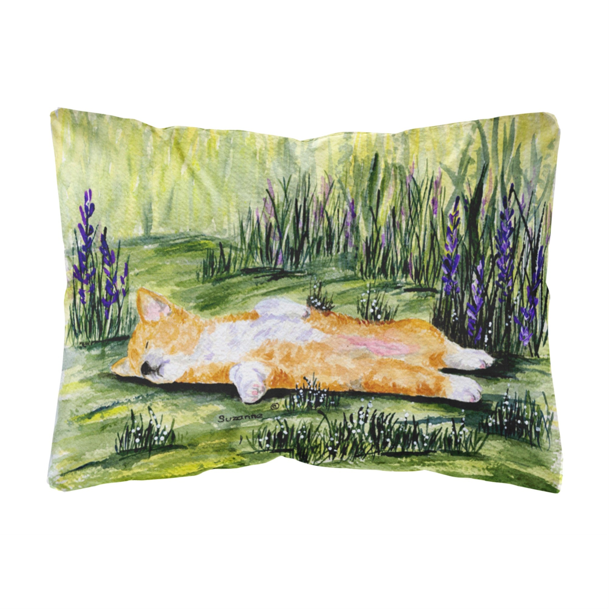 Carolines Treasures SS8465PW1216 Corgi Decorative Canvas Fabric Pillow, Large, Multicolor