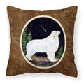 Carolines Treasures SS8471PW1414 Starry Night Great Pyrenees Fabric Pillow, Large, Multicolor
