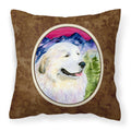 Carolines Treasures SS8473PW1414 Great Pyrenees Decorative Canvas Fabric Pillow, Large, Multicolor