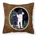 Carolines Treasures SS8483PW1414 Starry Night Karelian Bear Dog Fabric Pillow, Large, Multicolor