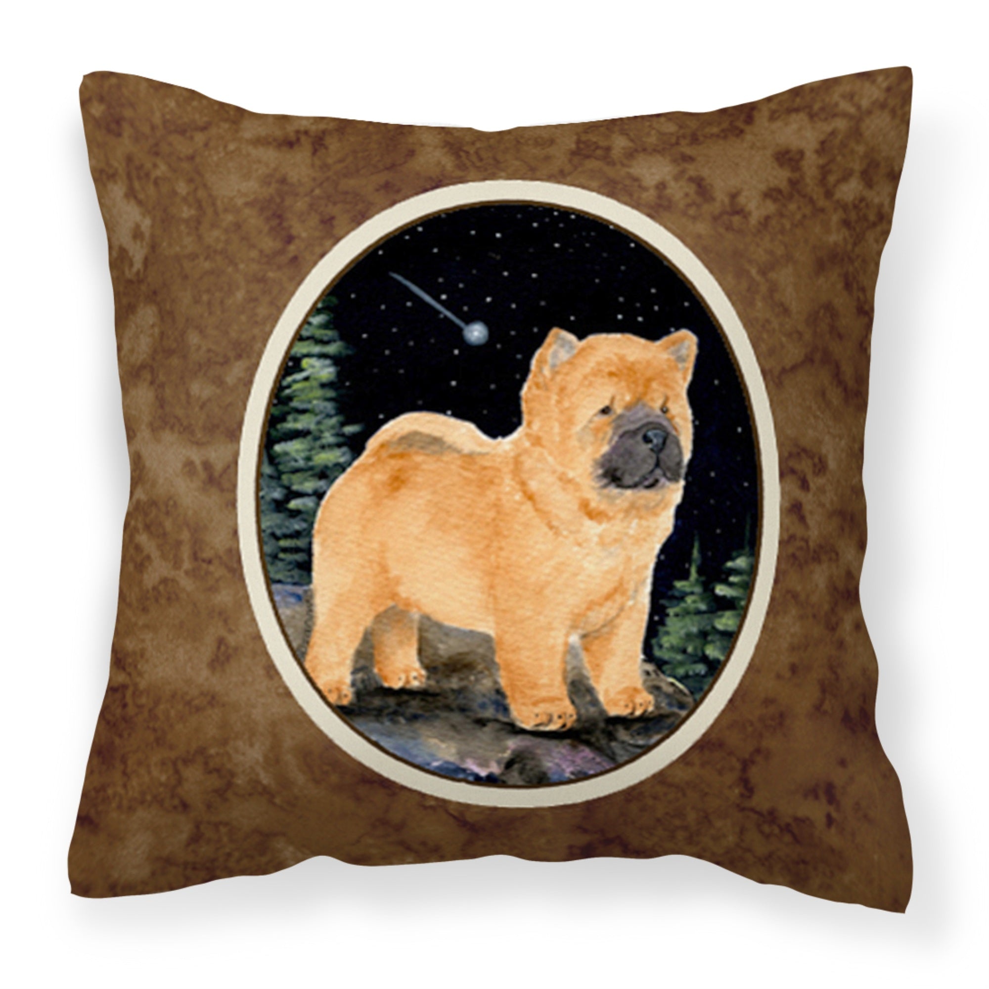 Carolines Treasures SS8488PW1414 Starry Night Chow Chow Decorative Canvas Fabric Pillow, Large, Multicolor