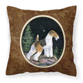 Carolines Treasures SS8500PW1414 Starry Night Fox Terrier Decorative Canvas Fabric Pillow, Large, Multicolor