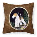 Carolines Treasures SS8503PW1414 Starry Night Fox Terrier Decorative Canvas Fabric Pillow, Large, Multicolor