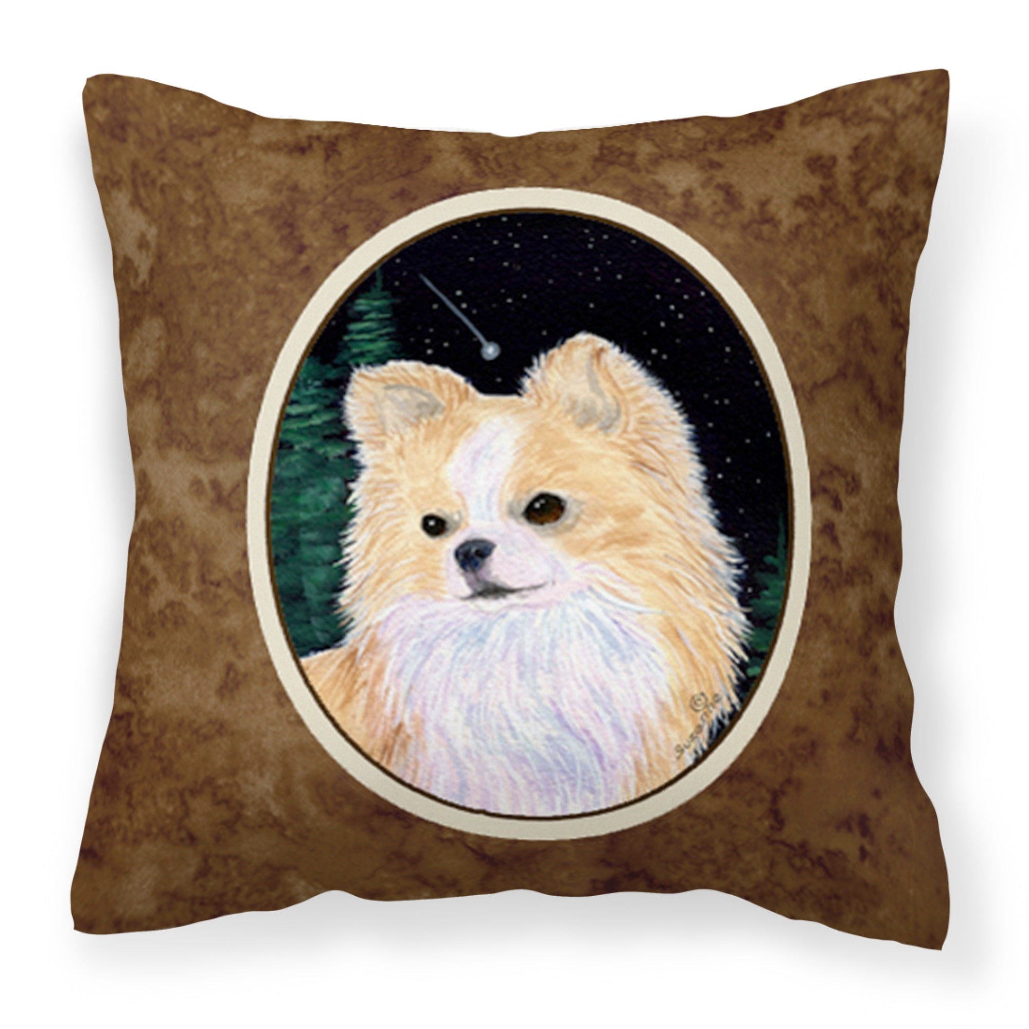 Carolines Treasures SS8508PW1414 Starry Night Chihuahua Decorative Canvas Fabric Pillow, Large, Multicolor