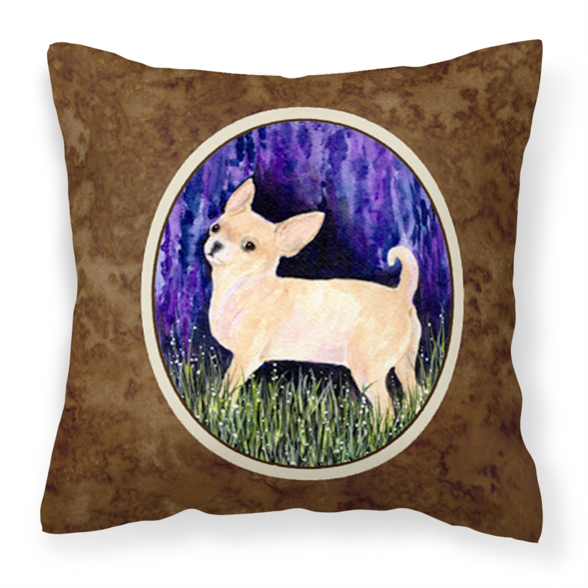 Carolines Treasures SS8514PW1414 Starry Night Chihuahua Decorative Canvas Fabric Pillow, Large, Multicolor