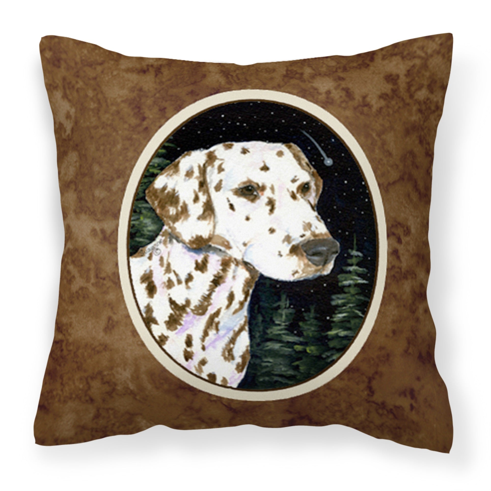 Carolines Treasures SS8518PW1414 Starry Night Dalmatian Decorative Canvas Fabric Pillow, Large, Multicolor