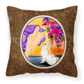 Carolines Treasures SS8521PW1414 Lady with her Chihuahua Decorative Canvas Fabric Pillow, Large, Multicolor