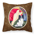 Carolines Treasures SS8523PW1414 Lady with her Papillon Decorative Canvas Fabric Pillow, Large, Multicolor