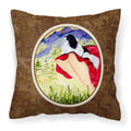 Carolines Treasures SS8524PW1414 Lady with her Japanese Chin Fabric Pillow, Large, Multicolor