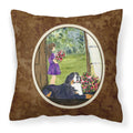 Carolines Treasures SS8535PW1414 Little Girl with her Bernese Mountain Dog Pillow, Large, Multicolor