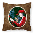 Carolines Treasures SS8551PW1414 Lady driving with her Rottweiler Fabric Pillow, Large, Multicolor