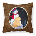 Carolines Treasures SS8554PW1414 Snowman with Chow Chow Decorative Canvas Fabric Pillow, Large, Multicolor