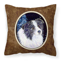 Carolines Treasures SS8558PW1414 Starry Night Border Collie Fabric Pillow, Large, Multicolor