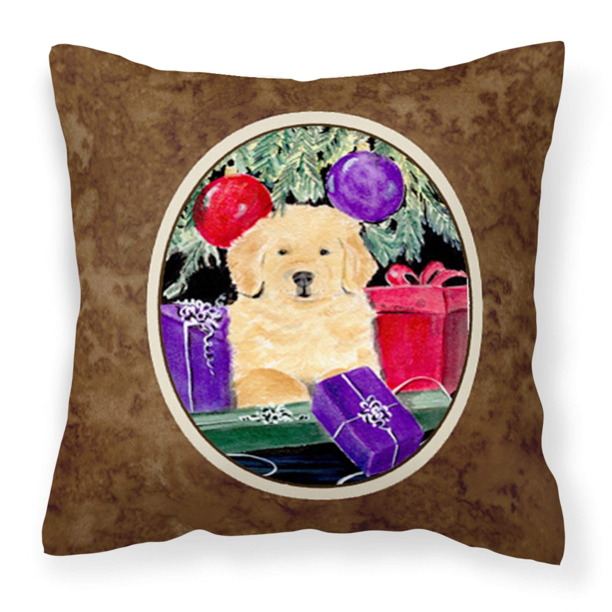 Carolines Treasures SS8581PW1414 Golden Retriever Decorative Canvas Fabric Pillow, Large, Multicolor