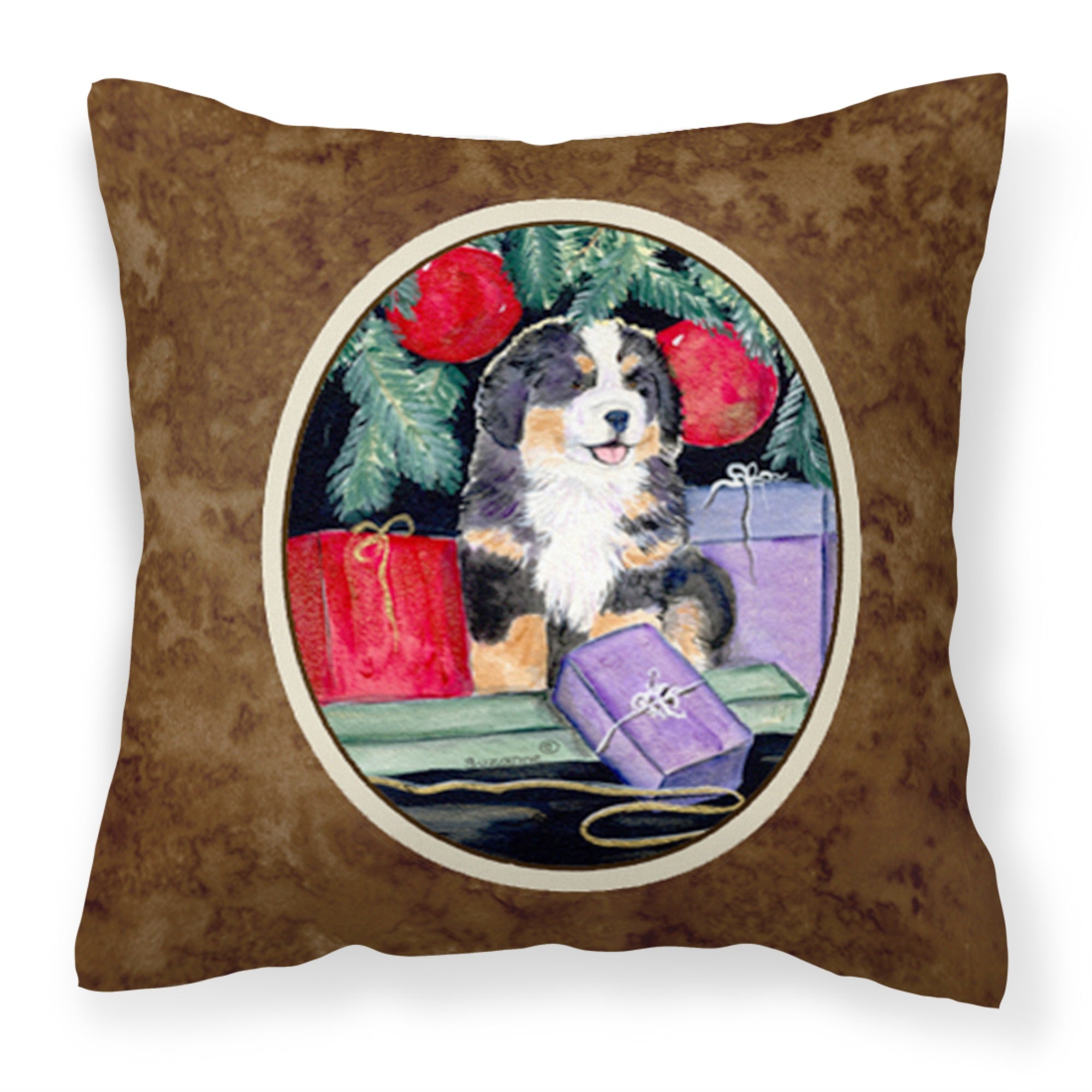 Carolines Treasures SS8583PW1414 Bernese Mountain Dog Decorative Canvas Fabric Pillow, Large, Multicolor