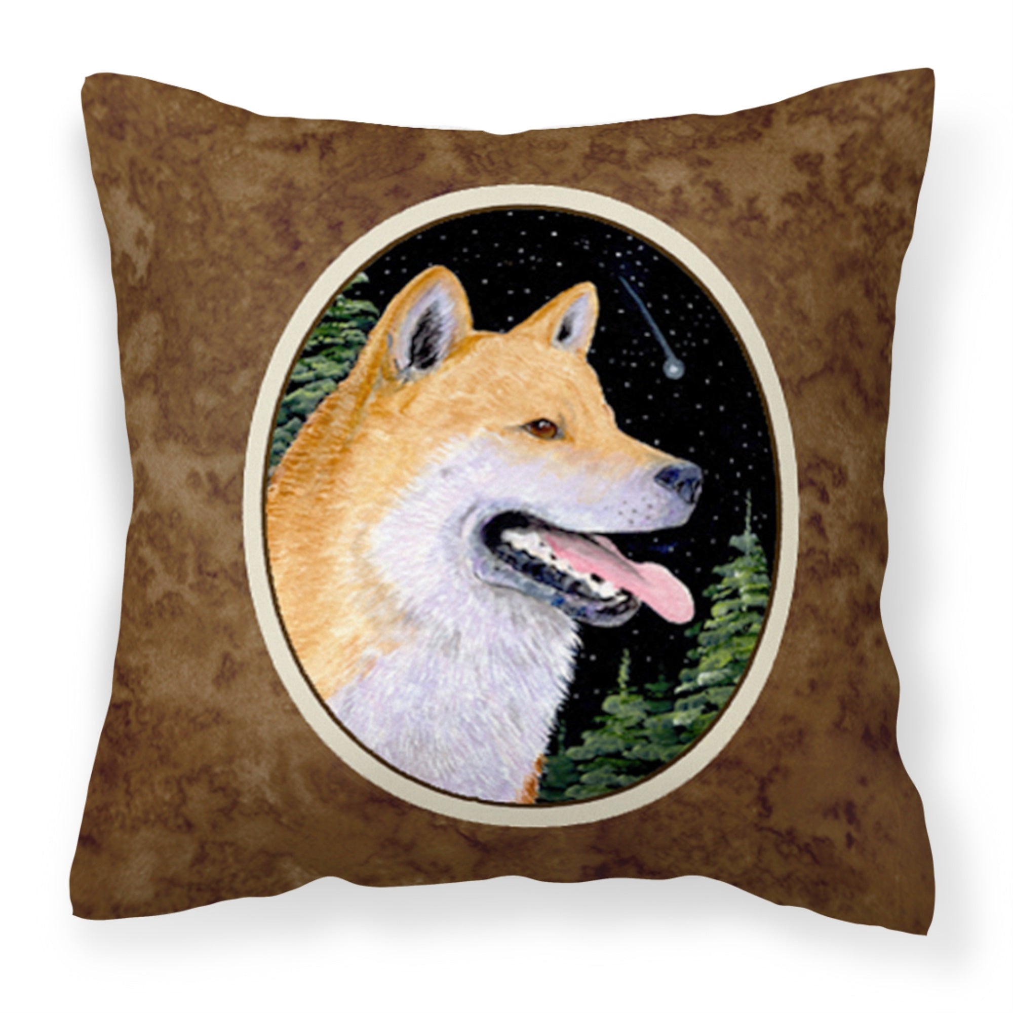Carolines Treasures SS8598PW1414 Shiba Inu Decorative Canvas Fabric Pillow, Large, Multicolor