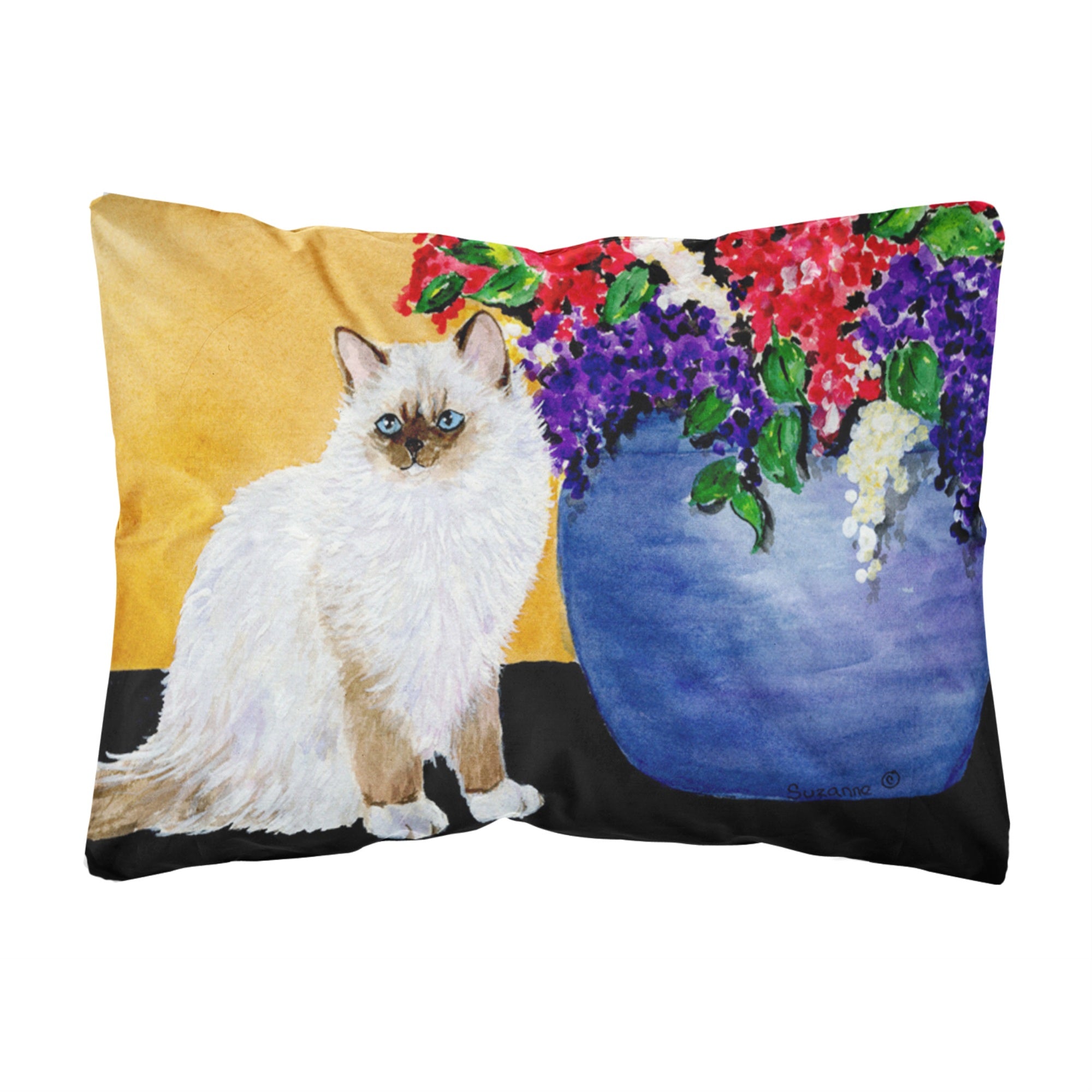 Carolines Treasures SS8604PW1216 Cat - Ragdoll Decorative Canvas Fabric Pillow, Large, Multicolor