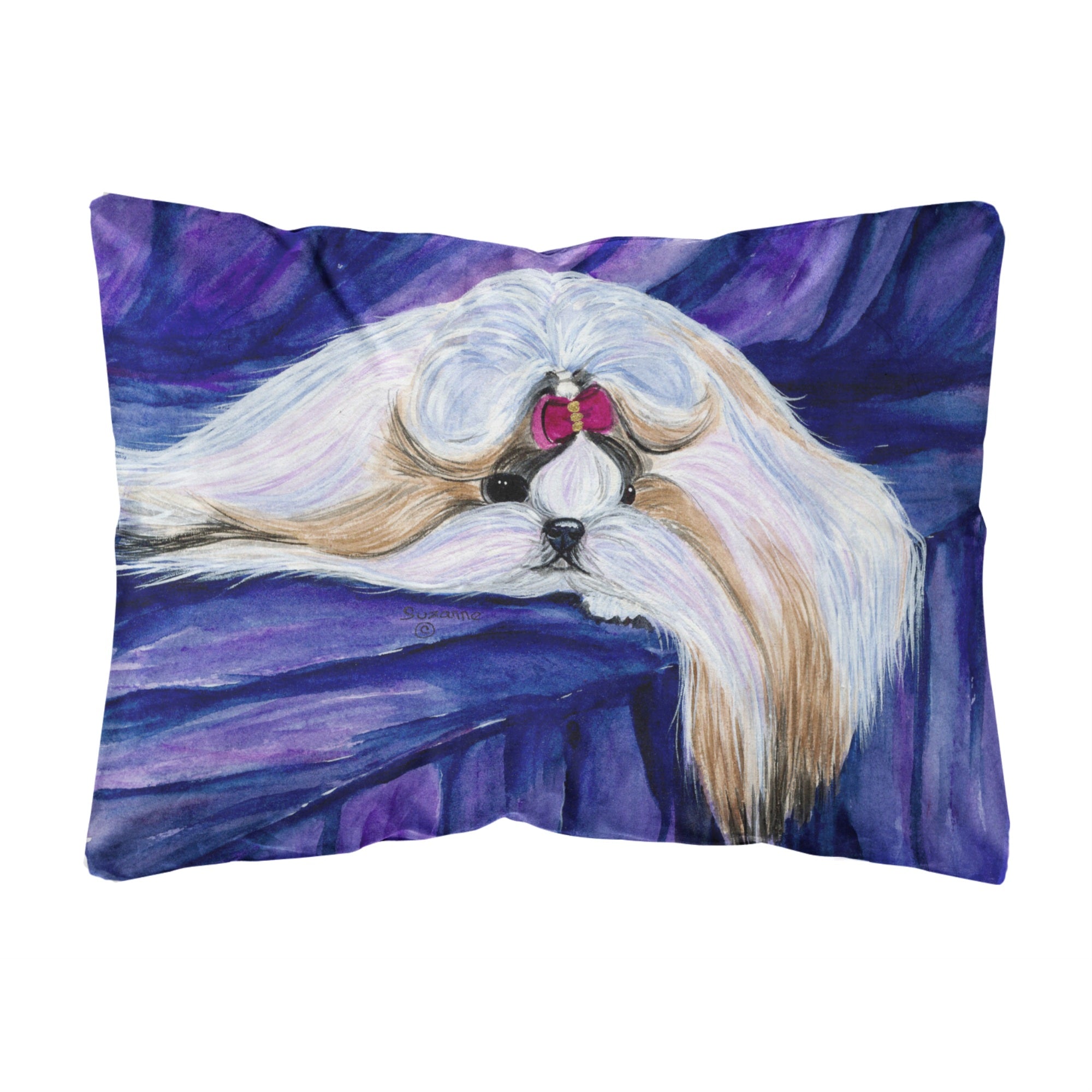 Carolines Treasures SS8605PW1216 Shih Tzu Decorative Canvas Fabric Pillow, Large, Multicolor
