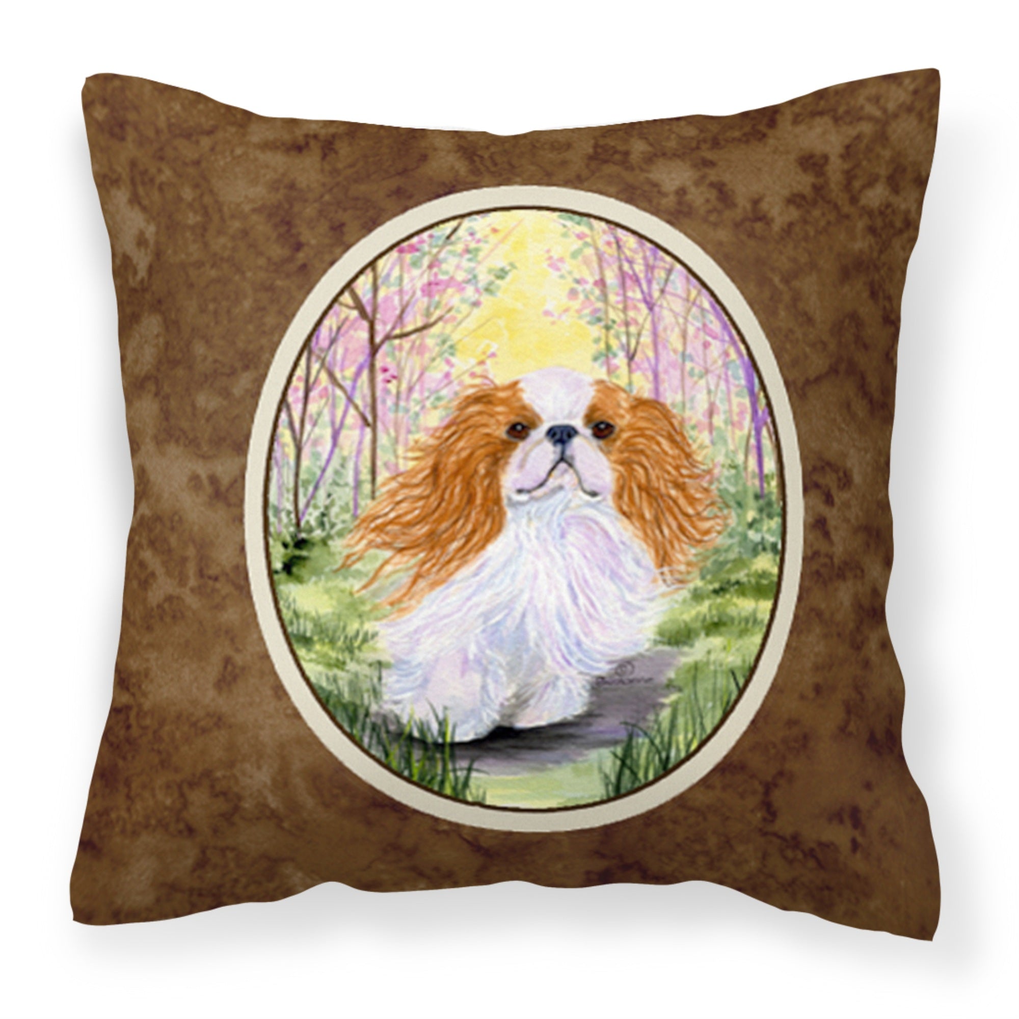 Carolines Treasures SS8613PW1414 English Toy Spaniel Decorative Canvas Fabric Pillow, Large, Multicolor