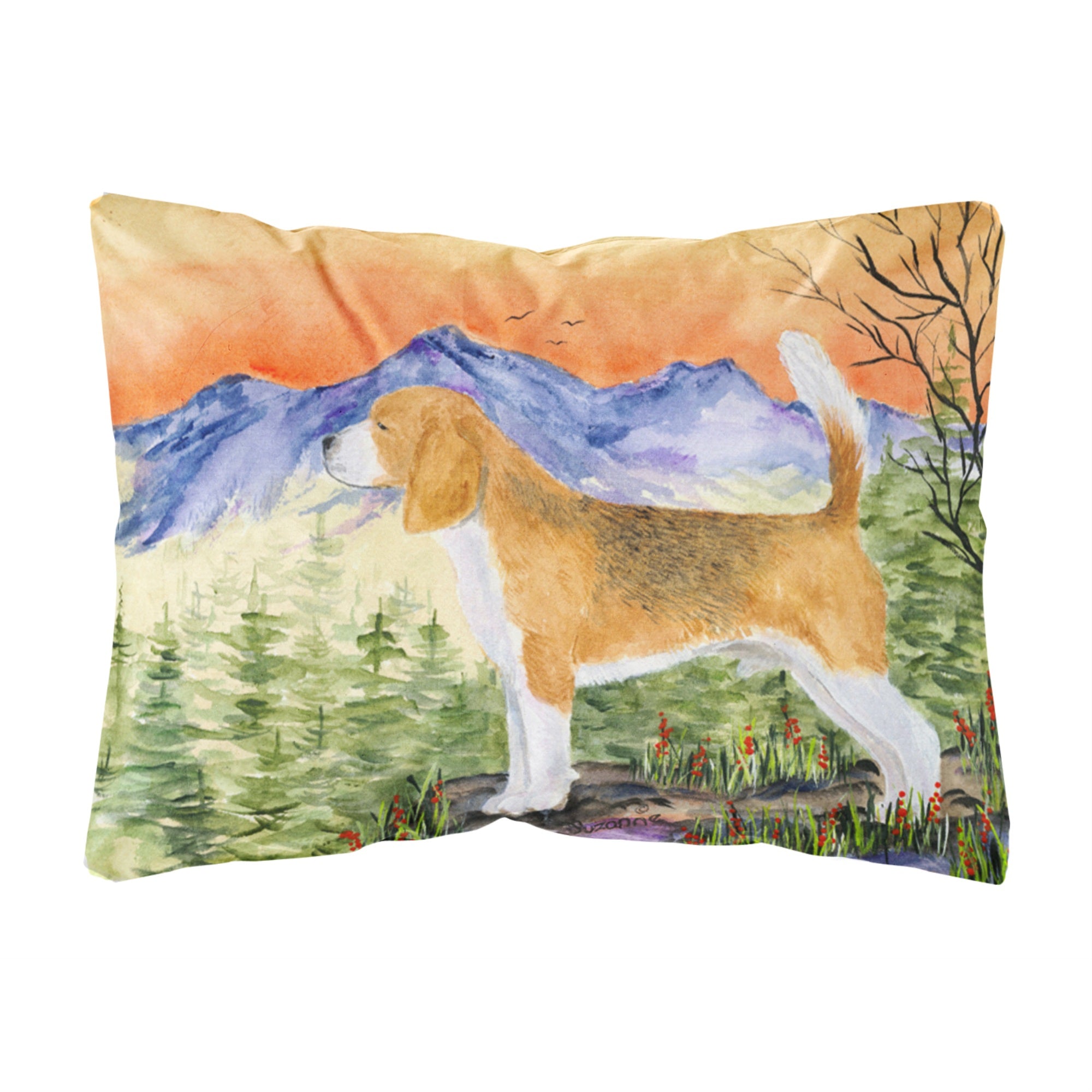 Carolines Treasures SS8615PW1216 Beagle Decorative Canvas Fabric Pillow, Large, Multicolor