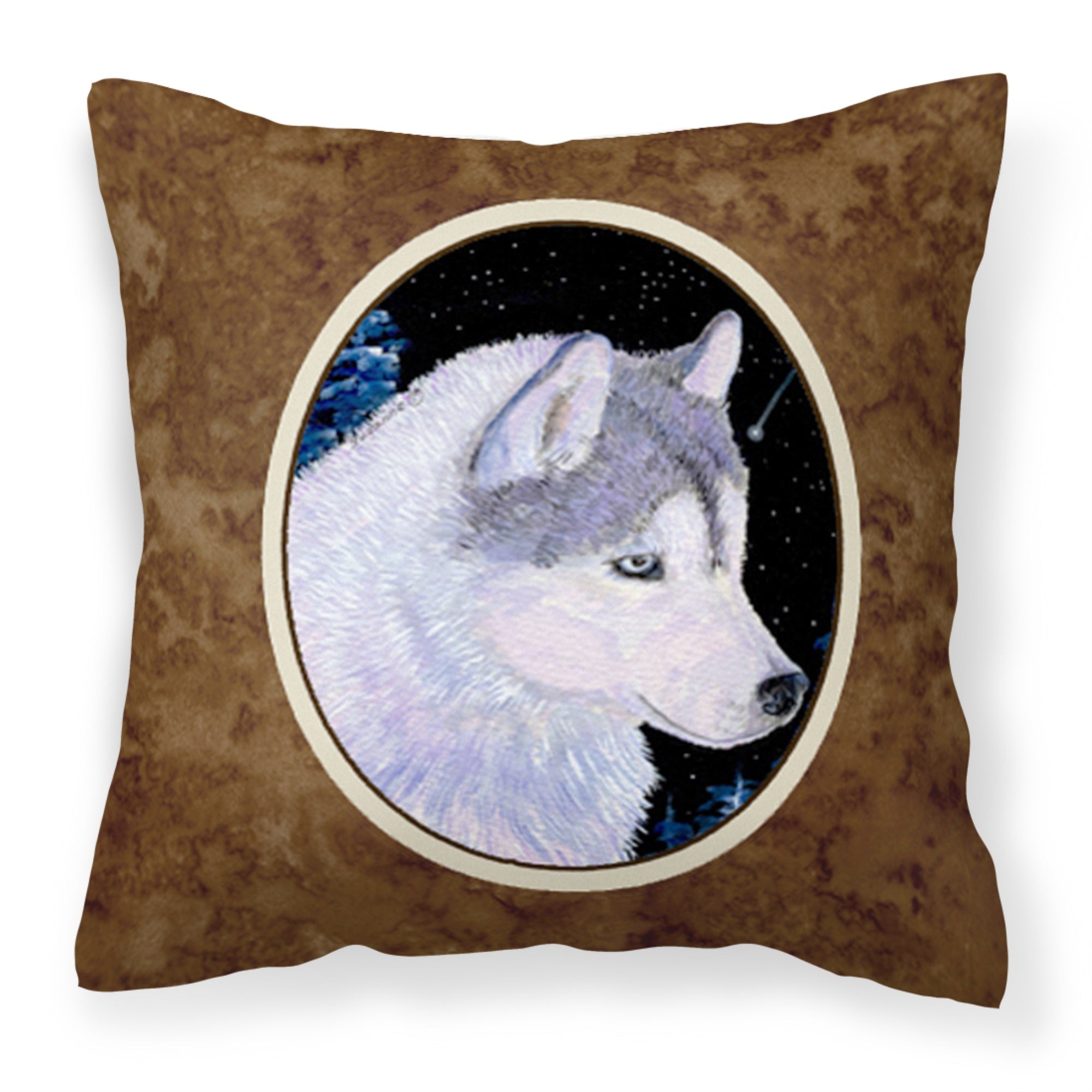 Carolines Treasures SS8617PW1414 Siberian Husky Decorative Canvas Fabric Pillow, Large, Multicolor